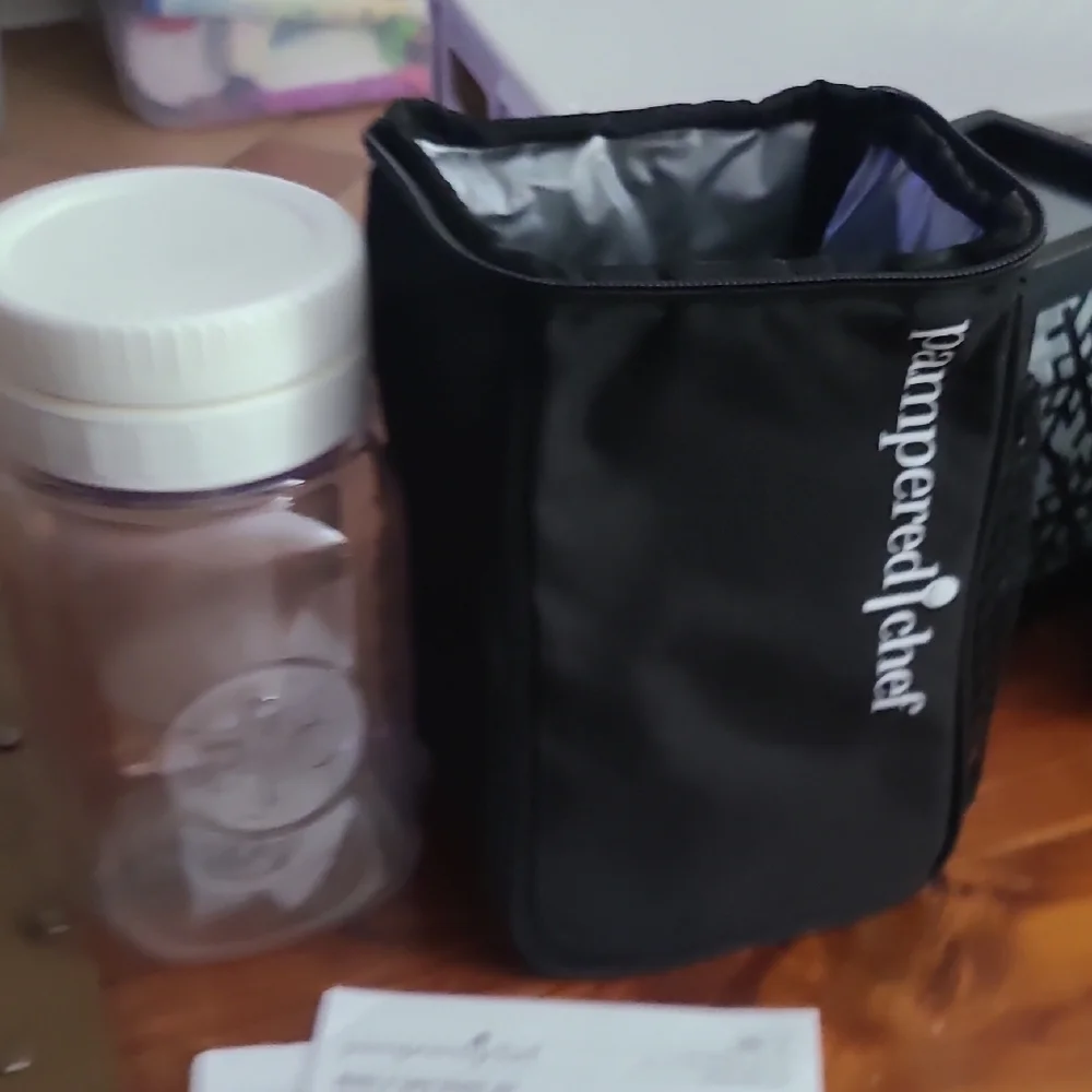 Pampered Chef Make & Take Mason Jar w/ Snack Jar And Bag - Picture 8 of 14